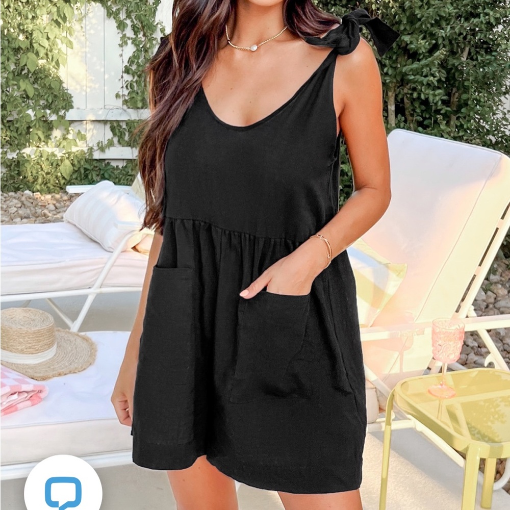 Cupshe Black Cover Up Romper